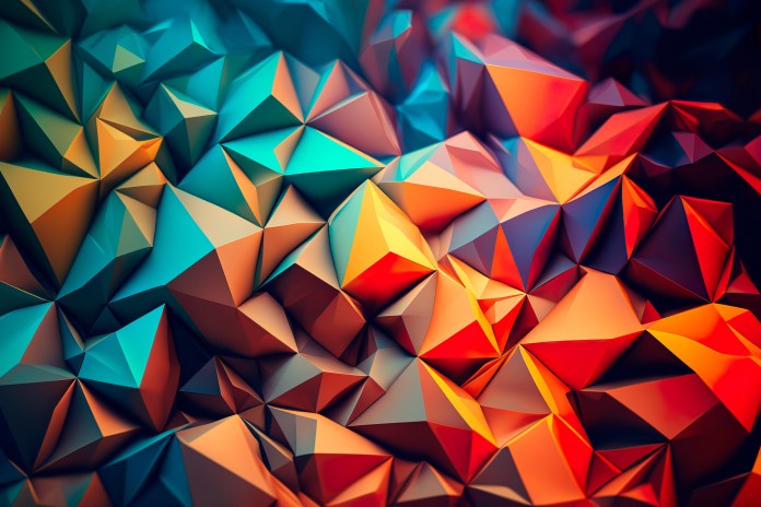 Abstract Geometric backgrounds . Abstract mosaic background.Generative AI