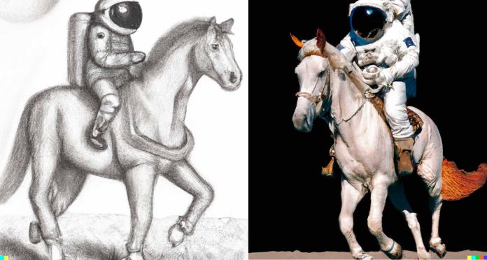 dall-e 2 astronaut riding a horse