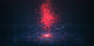 Evil Artificial intelligence (AI) concept.