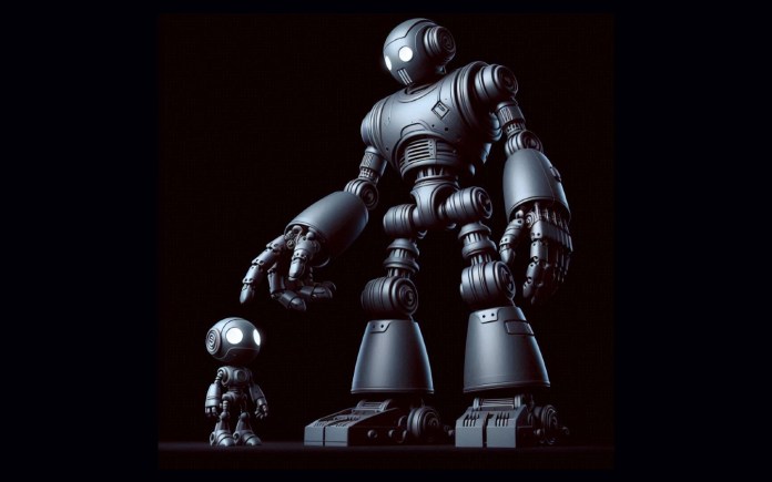 large robot vs small robot