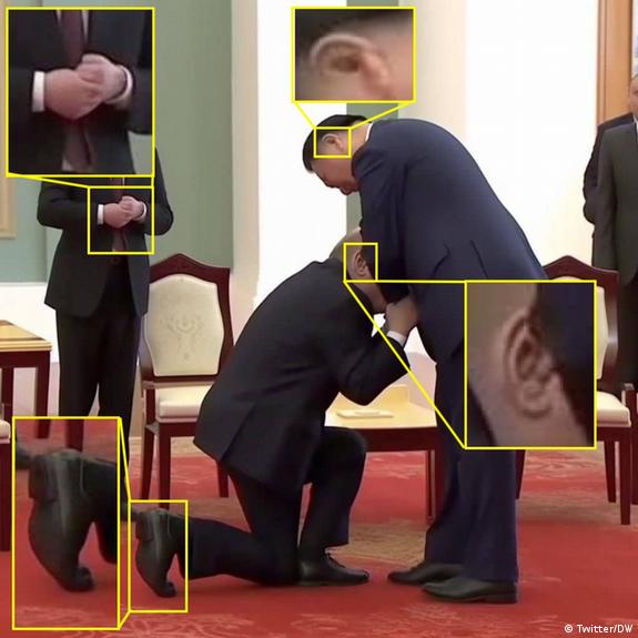 putin xi kneel fake image