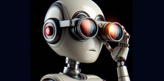 robot wearing glasses