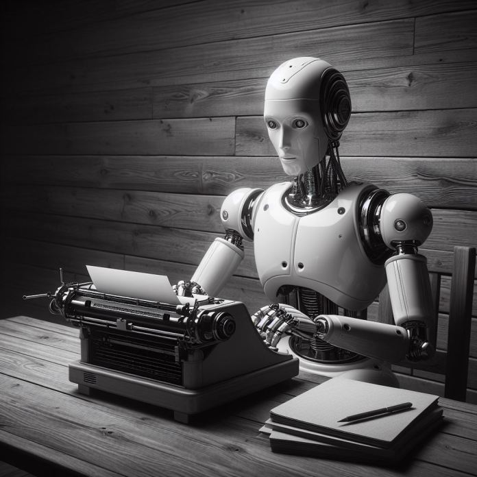 robot writing