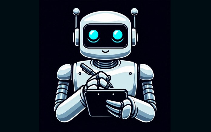 robot writing