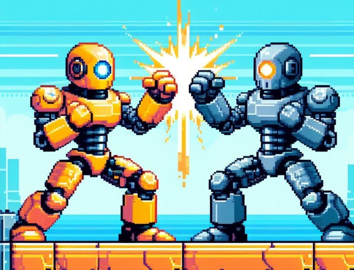 robots fighting