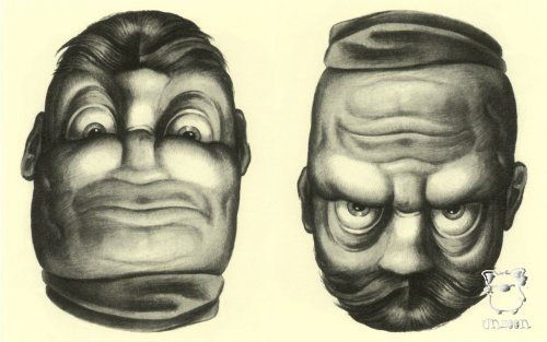 two-way head optical illusion