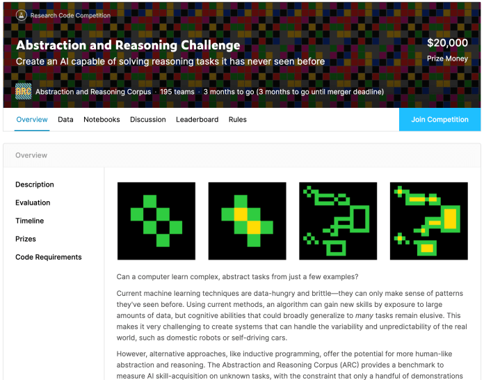 kaggle abstraction and reasoning challenge